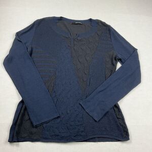 Anthropologie Aldo Martins Wool Blend Sweater Lace Knit Long Sleeve Pullover 10